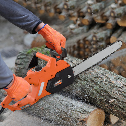 Electric Chainsaw, 2000 W, 40 cm Blade, Corded Aluminium-Orange