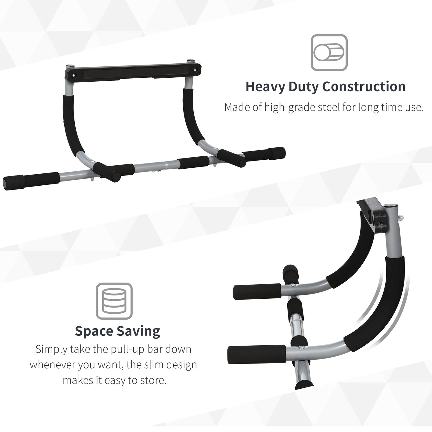 Pull-Up Bar Indoor Home Fitness Doorway Horizontal Bar Gym Upper Body Workout