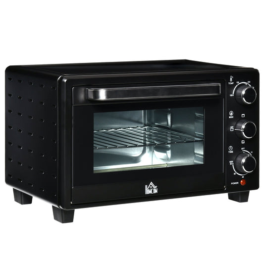 Mini Oven, 21L Countertop Electric Grill, Toaster Oven with Adjustable Temperature, Timer, Baking Tray and Wire Rack, 1400W