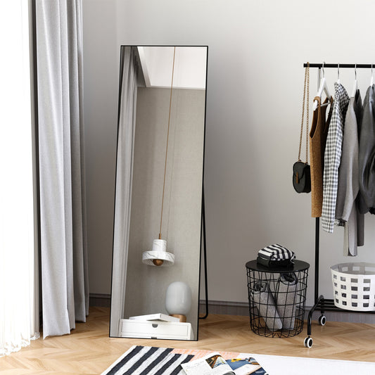 Full Length Mirror Floor Standing or Wall Mount Dressing Mirror Bedroom Black