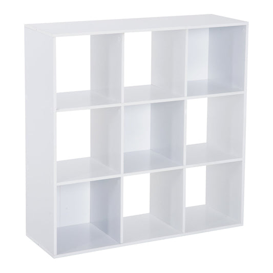 9 Compartments Storage Cabinet,Chipboard-White