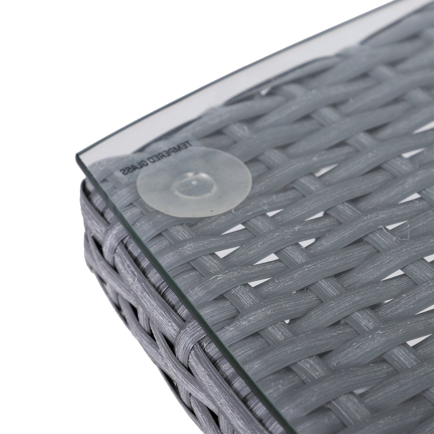 3pc Rattan Coffee Table Set-Grey