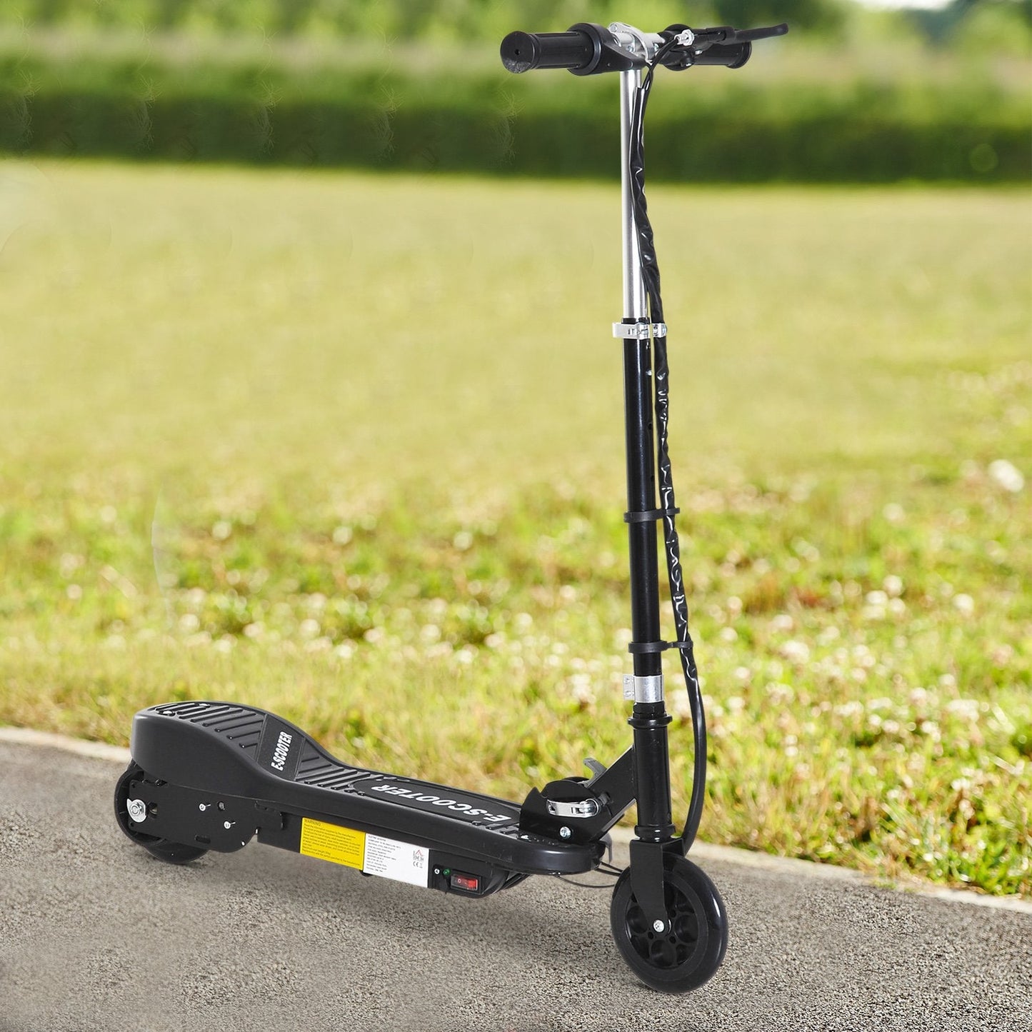 Folding Kids Electric Scooter Ride on Toy, Age 7-14-Black