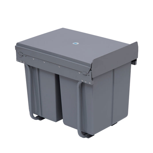 Kitchen Recycle Waste Bin 48x34.2x41.8 cm-Grey