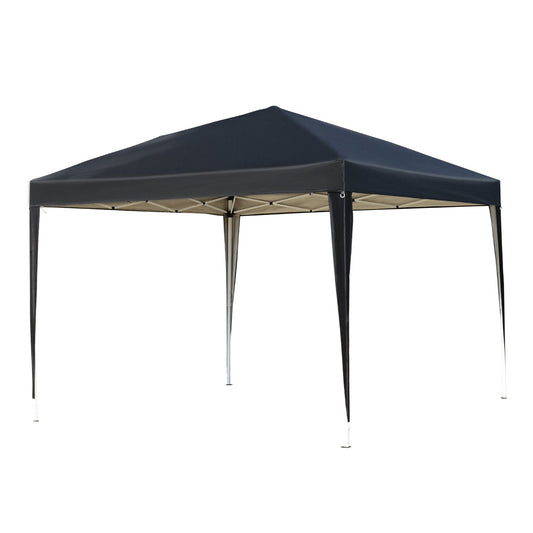 3 x 3 meter Garden Heavy Duty Pop Up Gazebo Marquee Party Tent Folding Wedding Canopy-Black