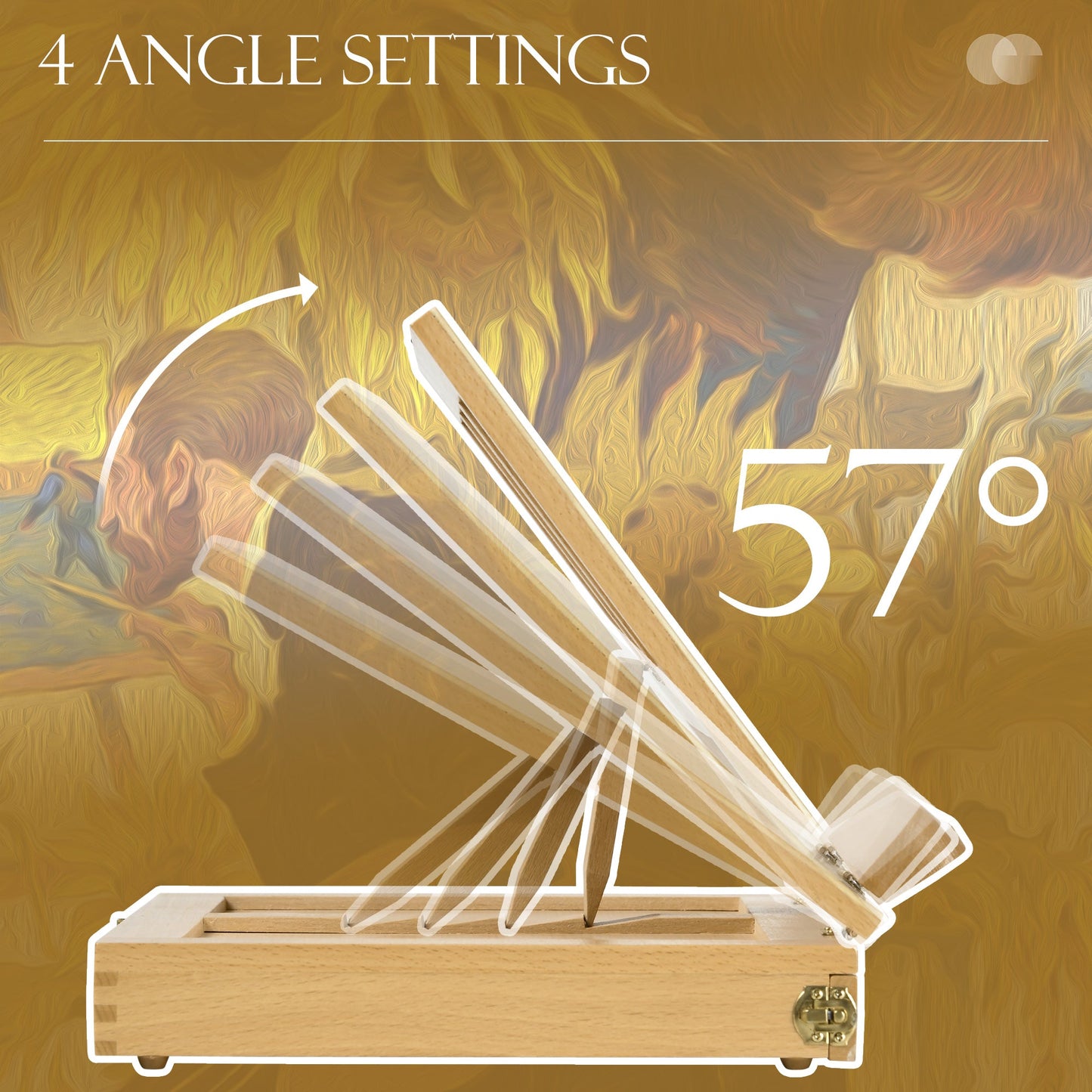 Wooden Table Easel Box, Adjustable Beechwood Table Box Easel with Storage Drawer, Portable Folding Artist Drawing & Sketching Board for Adults, Beginners, Artists Painting