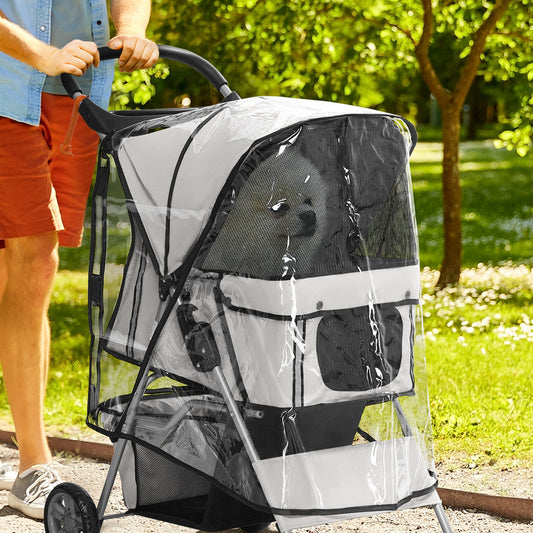 Dog Stroller Rain Cover, with Rear Entry
